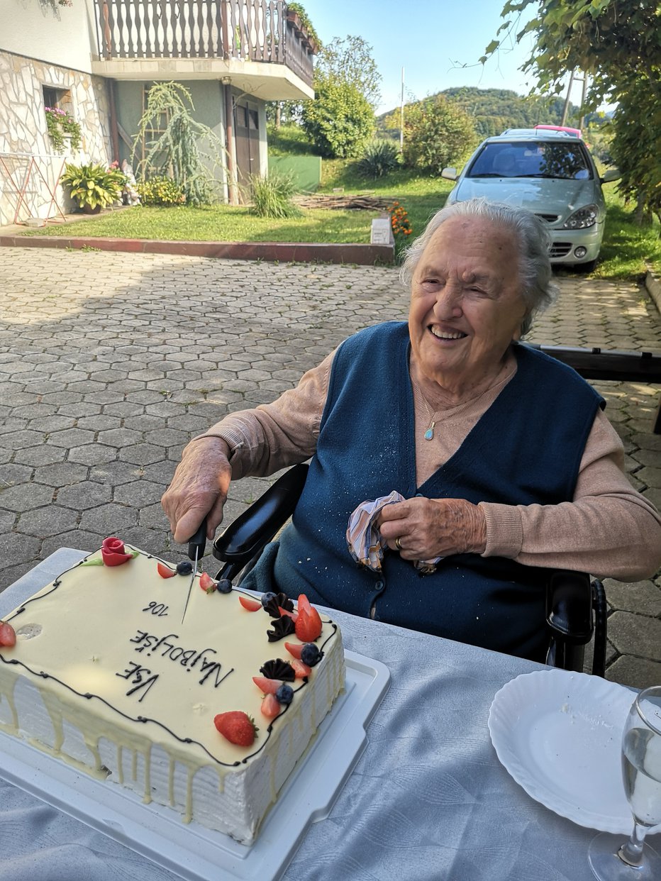 Fotografija: Milka Knez je s 106 leti najstarejša Laščanka in krajanka Sedraža.