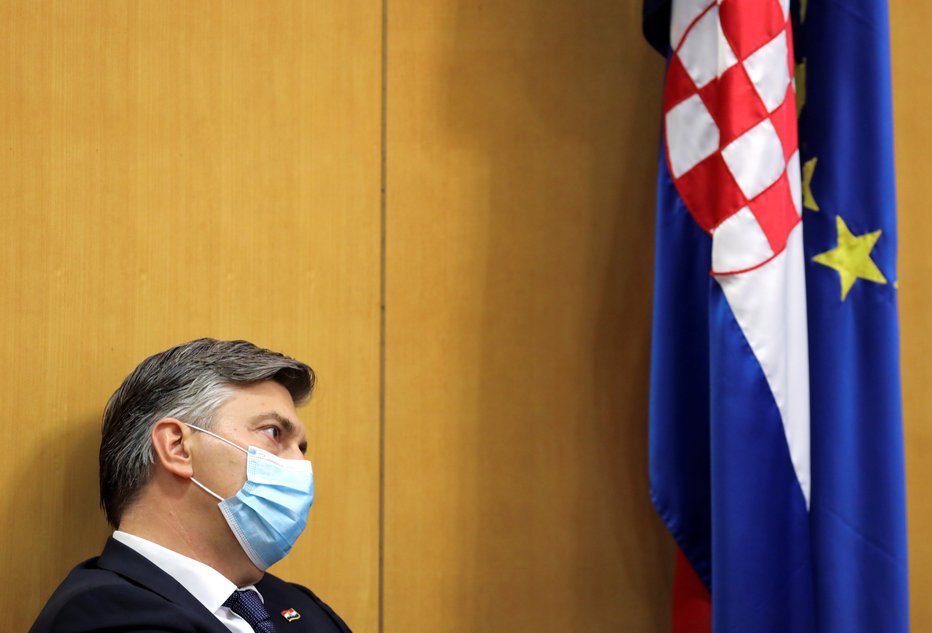 Fotografija: Predsednik hrvaške vlade Andrej Plenković. FOTO: Antonio Bronic, Reuters