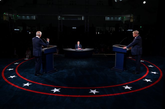 Prvo soočenje ameriških predsedniških kandidatov. FOTO: Brian Snyder, Reuters FOTO: Pool Reuters