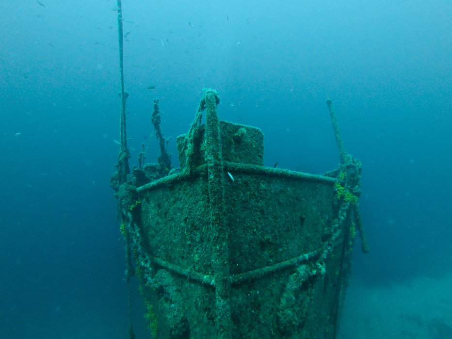 Fotografija: Potopljena ladja Lina na Cresu Foto: Oceandiving Koper
