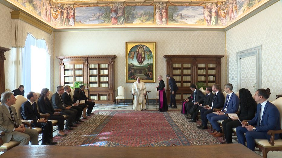 Fotografija: Papež je spregovoril o njegovem delu.  FOTO: Vatican Media Via Reuters