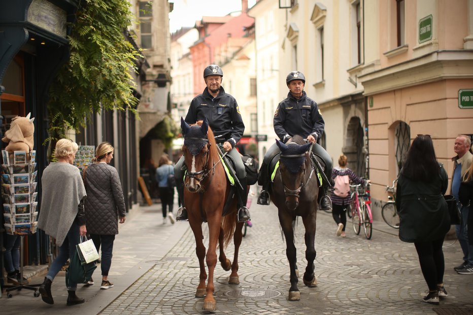Fotografija: Policisti upoštevanje odloka nadzorujejo v okviru svojih rednih oblik dela na terenu. FOTO: Jure Eržen, Delo
