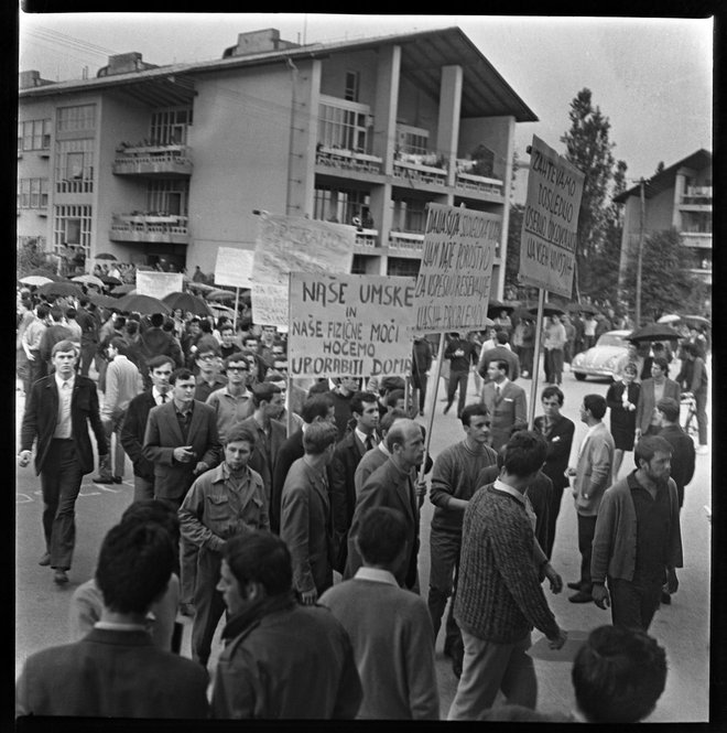 Protesti študentov leta 1968 Foto: Tone Stojko