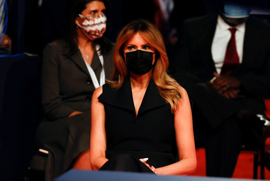 Fotografija: Melania Trump na zadnjem soočenju. FOTO: Jim Bourg, Reuters