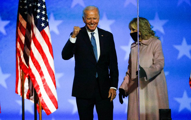 Joe Biden z ženo Jill. FOTO: Brian Snyder, Reuters