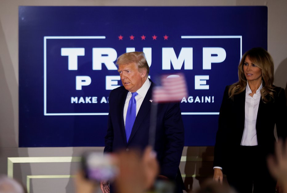 Fotografija: Donald Trump in Melania Trump. FOTO: Carlos Barria, Reuters