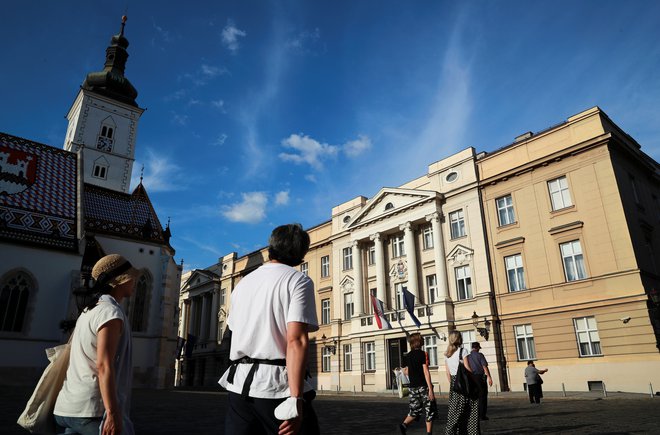 Trg svetega Marka v Zagrebu potrebuje boljše varovanje, že dolgo opozarjajo pristojni. FOTO: Marko Djurica/Reuters
