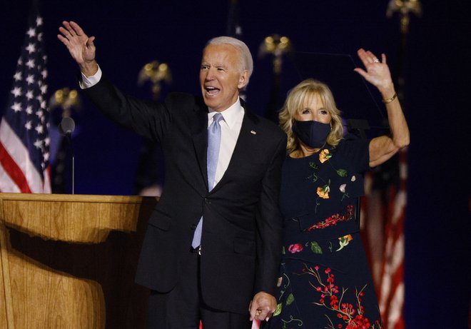 Joe in Jill Biden. FOTO: Jim Bourg, Reuters