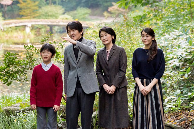 Fumihito, oče princese Mako, je pred dnevi postal prestolonaslednik. FOTO: Imperial Household Agency of Japan/Reuters