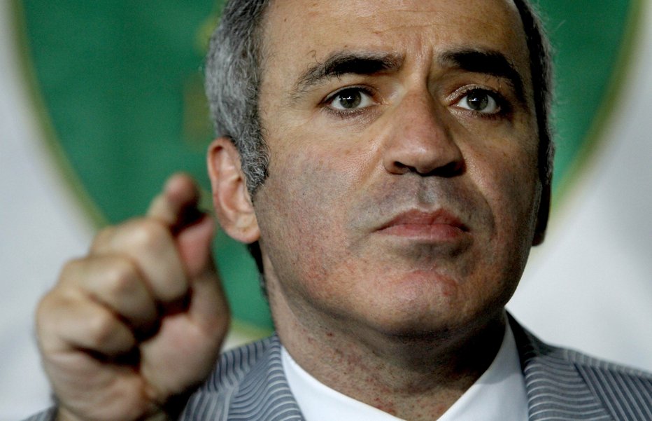 Fotografija: Za Jana Gustafssona in Petra Heineja Nielsna je Gari Kasparov (na fotografiji) najboljši šahist v zgodovini. FOTO: Dado Ruvic/Reuters