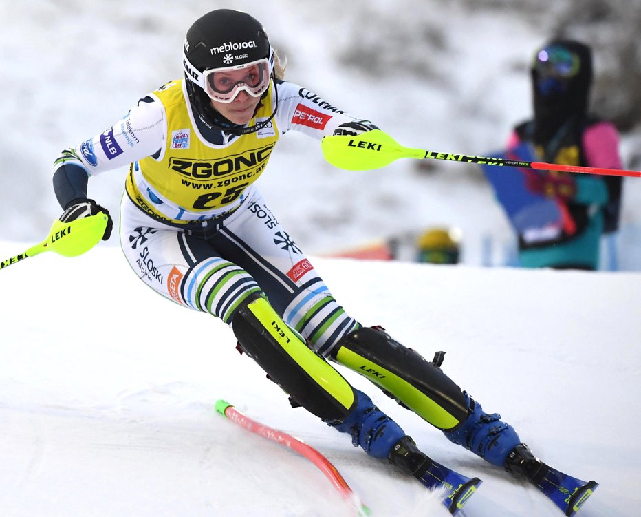Fotografija: Ana Bucik je od Slovenk najbolje slalomirala na Laponskem. FOTO: Jussi Nukari/Reuters