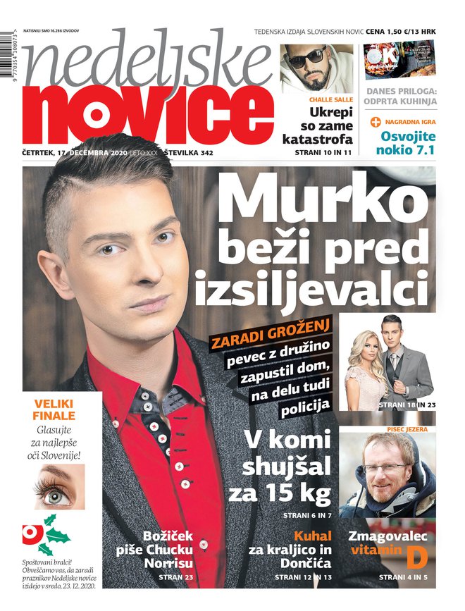 Naslovnica Nedeljskih novic. FOTO: S. N.