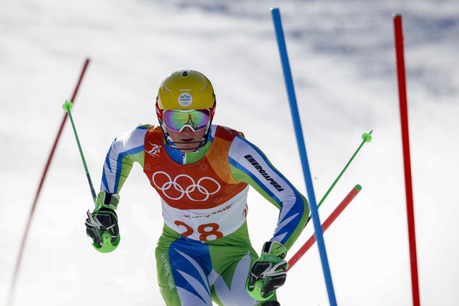 Štefan Hadalin ni rešil južnokorejske uganke s slalomskimi vratci. FOTO: AP