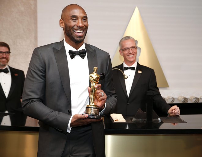 Kobe Bryant je dobil nagrado za najboljšega kratkega animiranega. Film se imenuje Draga košarka. FOTO: AP