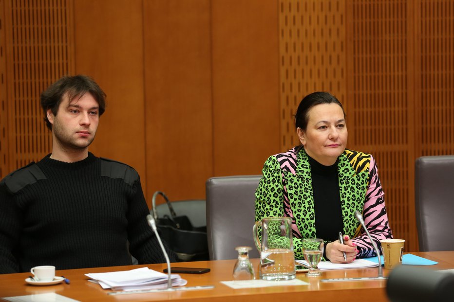 Fotografija: Miha Kordiš in Anja Bah Žibert. FOTO: Državni zbor, Borut Peršolja