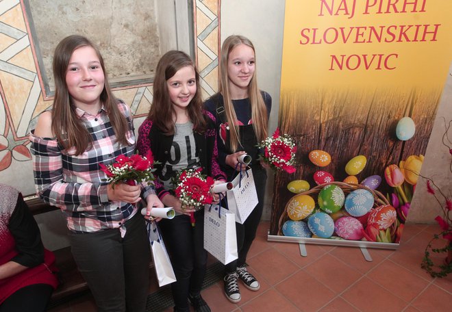 Labnskoletne zmagovalke v otroški kategoriji FOTO: Foto: Dejan Javornik