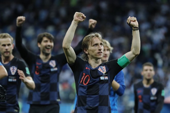 Luka Modrić je odlično vodil reprezentanco Hrvaške do velike zmage. Foto: AP