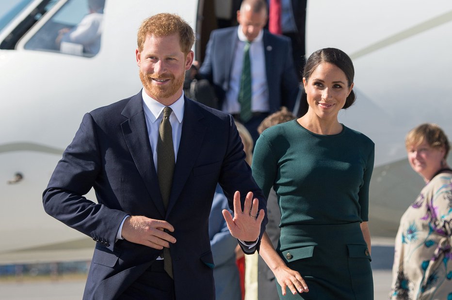 Fotografija: Princ Harry in njegova žena Meghan na obisku na Irskem. FOTO: Reuters