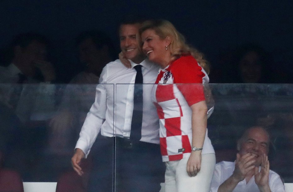 Fotografija: Hrvaška predsednica s francoskim kolegom. FOTO: Reuters