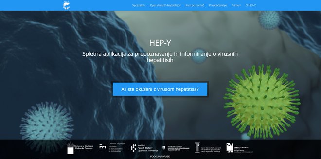 Na spletni strani projekta HEP-Y lahko z vprašalnikom preverite, ali ste okuženi z virusom hepatitisa. FOTO: hepy.mf.uni-lj.si