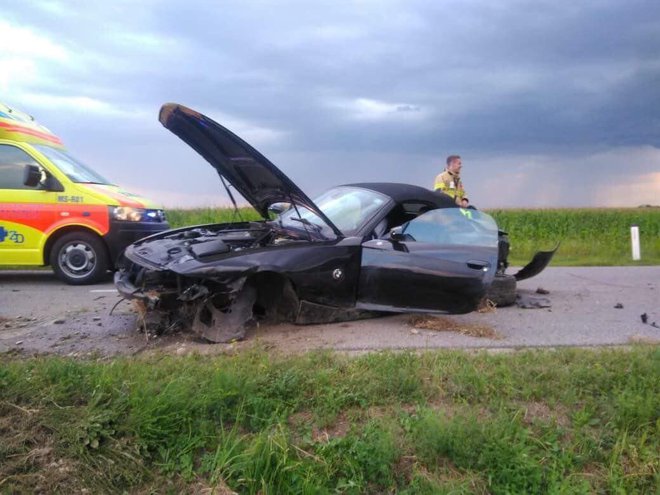 Ranil se je tudi udeleženec prometne nesreče v Murski Soboti. FOTO: Oste Bakal