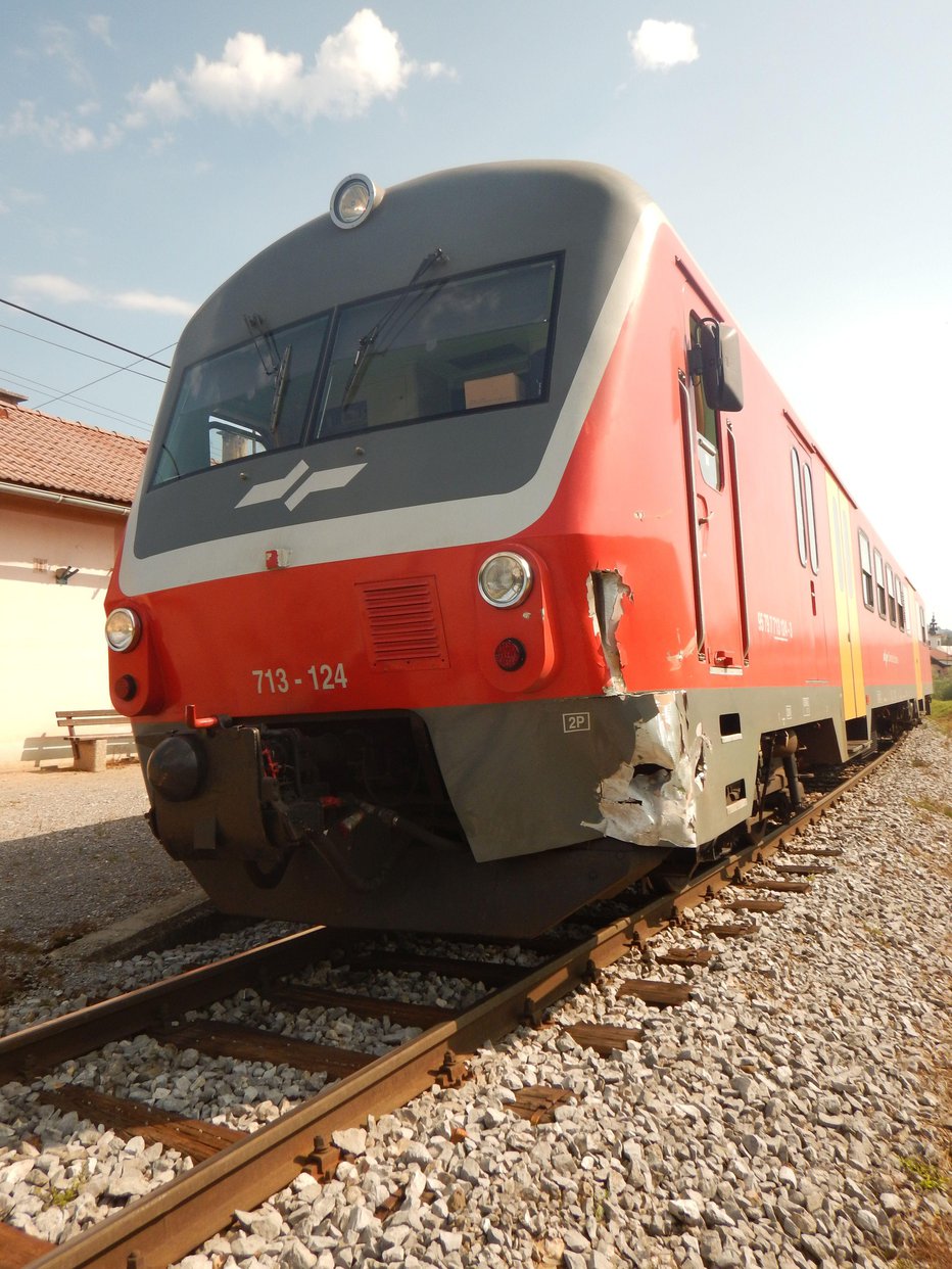 Fotografija: Precej vlakov na poti na Dolenjsko jo je že skupilo. FOTO: PU NOVO MESTO