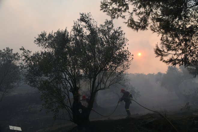 Požar v Grčiji. FOTO: Reuters