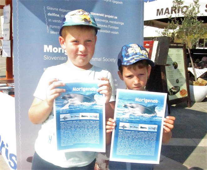 Bratca Oskar in Vitan iz Strunjana sta posvojila delfina z imenom Morigenos.
