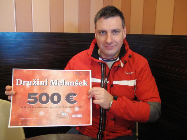 Matjaž Melanšek je bil vesel tudi donacije, ki ste jim jo namenili bralci Slovenskih novic. FOTO: Mojca Marot