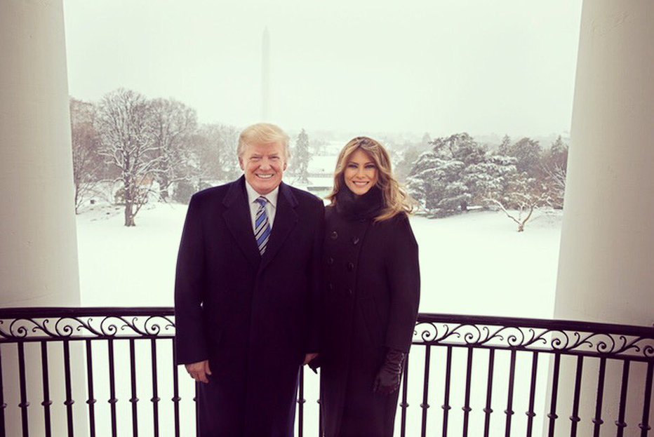 Fotografija: Melania in Donald Trump. FOTO: Twitter
