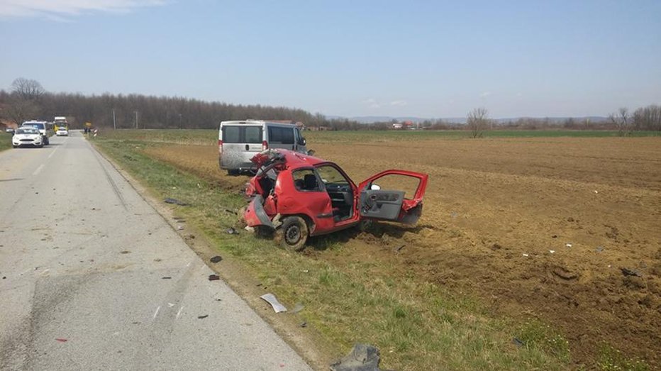 Fotografija: Grozljivi prizor na kraju nesreče. FOTO: PU Brodsko-Posavska