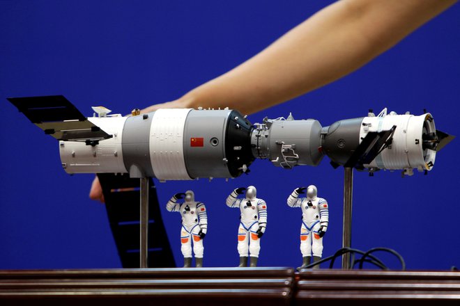 Model Tiangonga-1, vesoljski modul. FOTO: Reuters