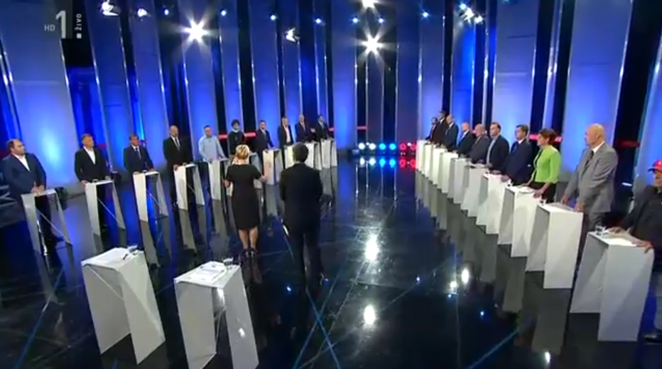 Fotografija: Soočilo se je 19 kandidatov. FOTO: Televizija Slovenija