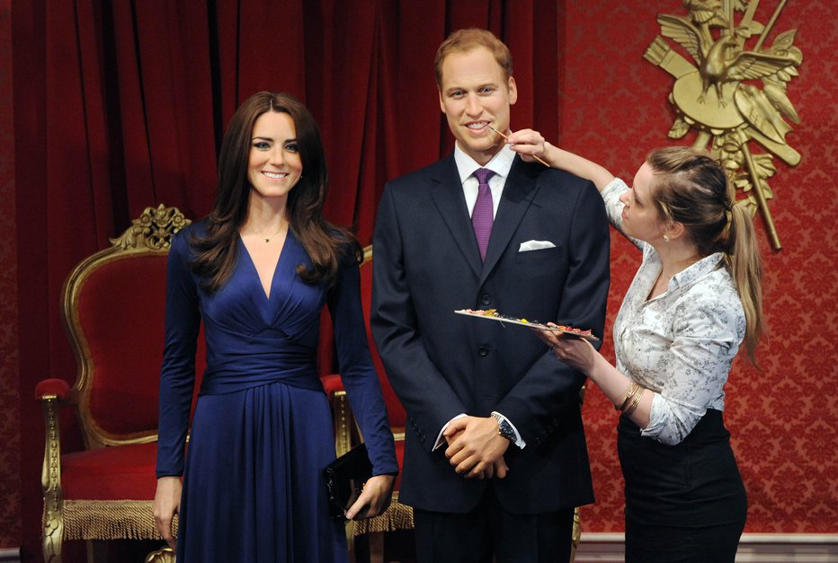 Fotografija: V muzeju voščenih lutk sta tudi princ William in njegova Kate. FOTO: GULIVER/GETTY IMAGES