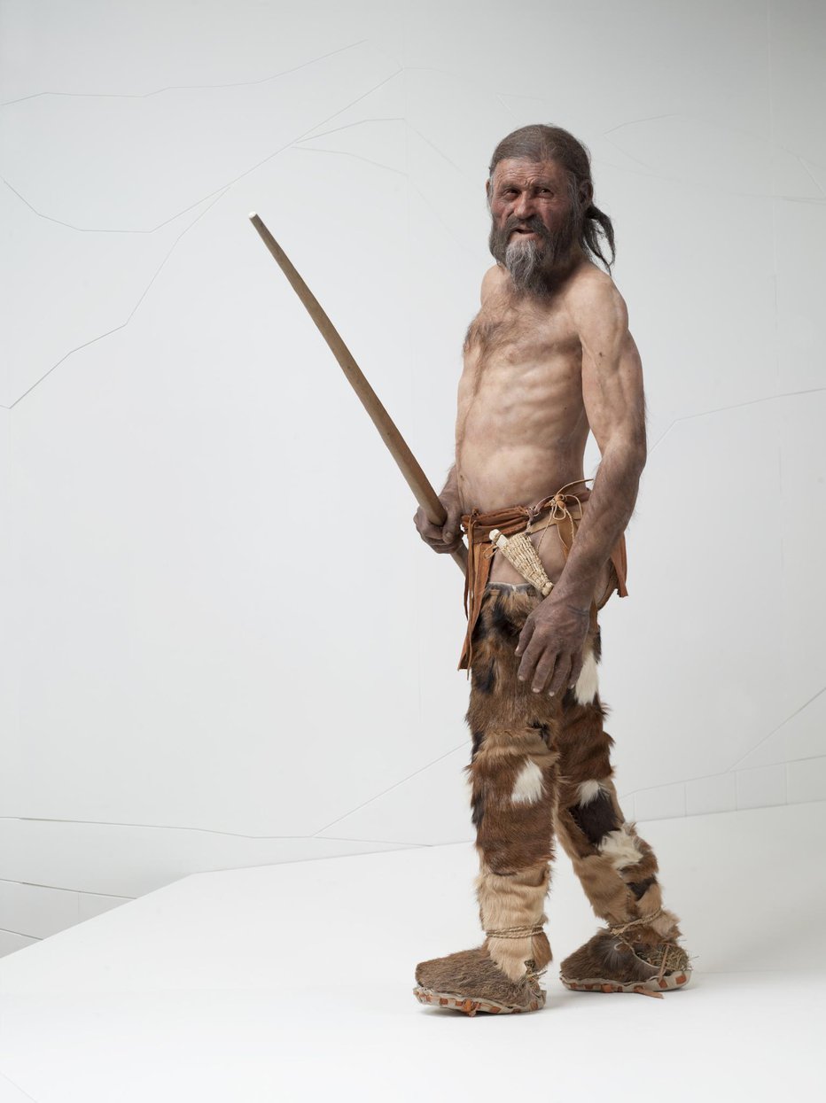 Fotografija: V muzeju je na ogled postavljen model ledenega človeka. FOTO: Muzej arheologije Bolzano