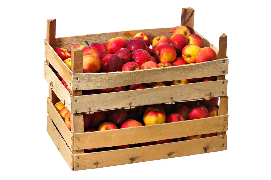Fotografija: Jabolka spravimo v nizke zabojčke. FOTO: Guliver/Getty Images