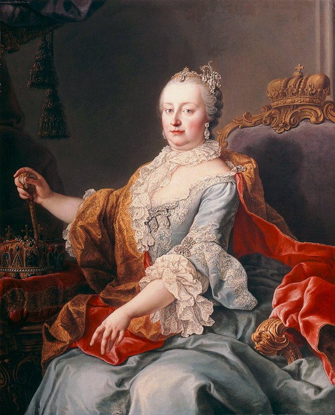Vladarica Marija Terezija na upodobitvi Martina van Meytensa iz leta 1759 FOTO: Wikimedia Commons