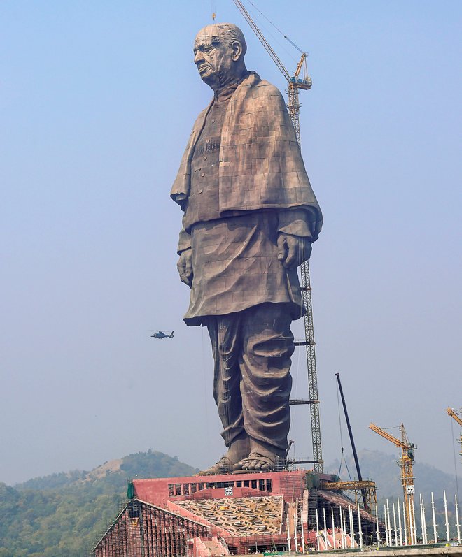 Indijski Spomenik enotnosti je dvakrat višji kot ameriški Kip svobode.