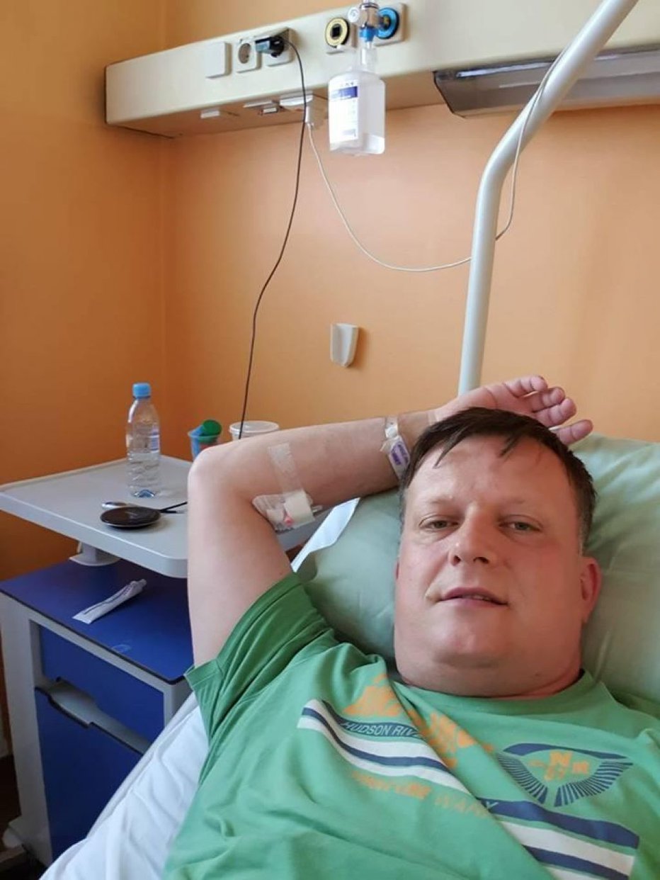 Fotografija: Robert Goličnik je skoraj vse letošnje poletje preživel v celjski bolnišnici. FOTO: Facebook