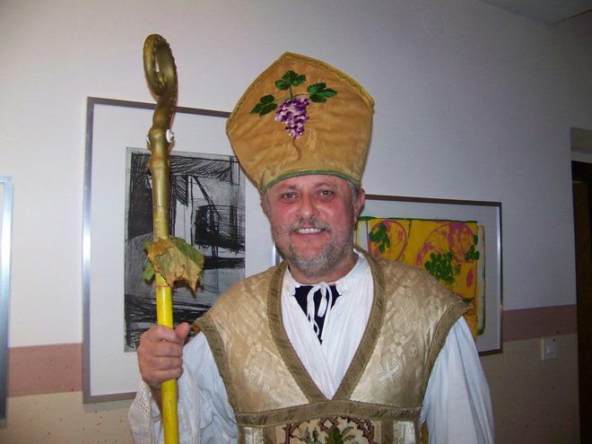 Franc Koša v vlogi škofa sv. Martina FOTO: Jože Žerdin