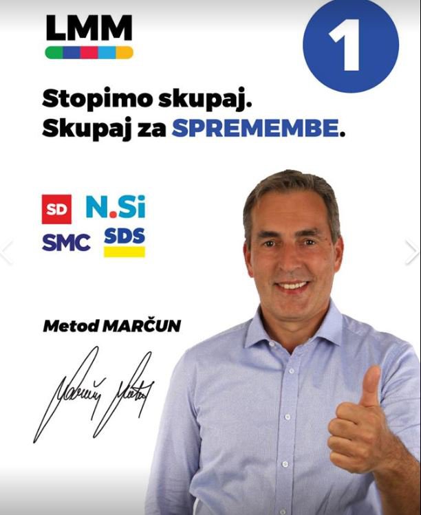 Domžalski županski kandidat Metod Mračun je kandidat obeh političnih opcij. FOTO: Facebook, posnetek zaslona