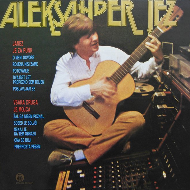 Aleksander Jež na naslovnici svojega albuma leta 1983.