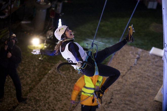 Katja Brunec, šestouvrščena plezalka na domžalski tekmi evropskega pokala FOTO: URBAN URBANC