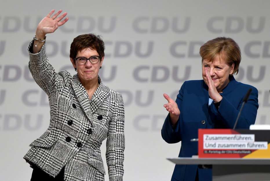 Fotografija: Annegret Kramp Karrenbauer bo nasledila Angelo Merkel kot predsednica stranke CDU. FOTO: Reuters