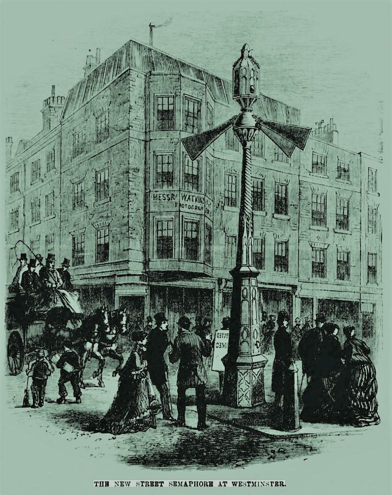 Fotografija: Prvi semafor so pred stoletjem in pol prižgali v Londonu.