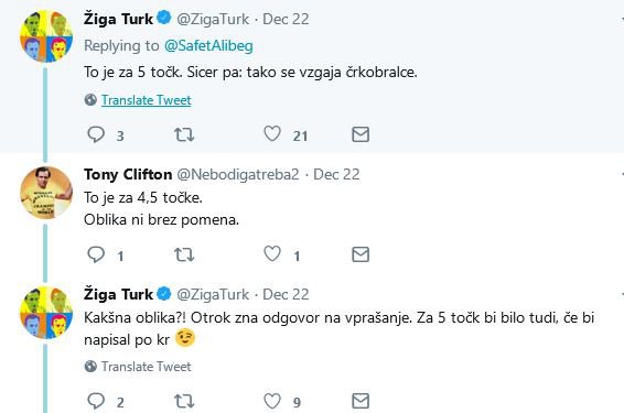 Mnenje nekdanjega ministra za šolstvo Žige Turka. FOTO: Posnetek Zaslona Twitter
