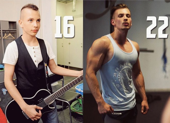 Žanova velika preobrazba – v šestih letih je natreniral dobrih 25 kilogramov mišic. FOTO: Instagram