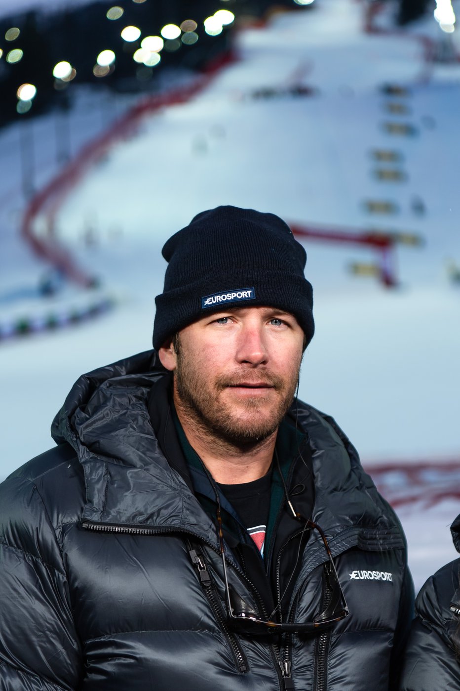 Fotografija: Ameriški smučarski šampion Bode Miller svetovno prvenstvo v Åreju spremlja kot strokovni komentator za Eurosport. FOTO: Reuters