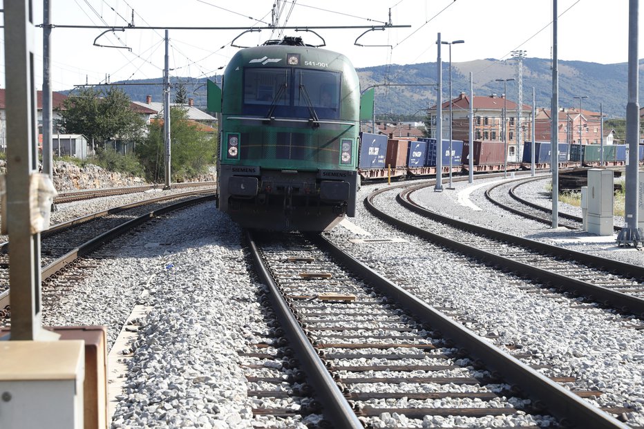 Fotografija: Čez progo je zapeljal v trenutku, ko je po njej pripeljal vlak. FOTO: Uroš Hočevar