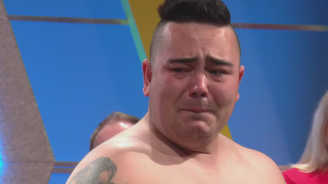 Moške solze v šovu: izgubil je skoraj osem kilogramov. FOTO: Planet TV